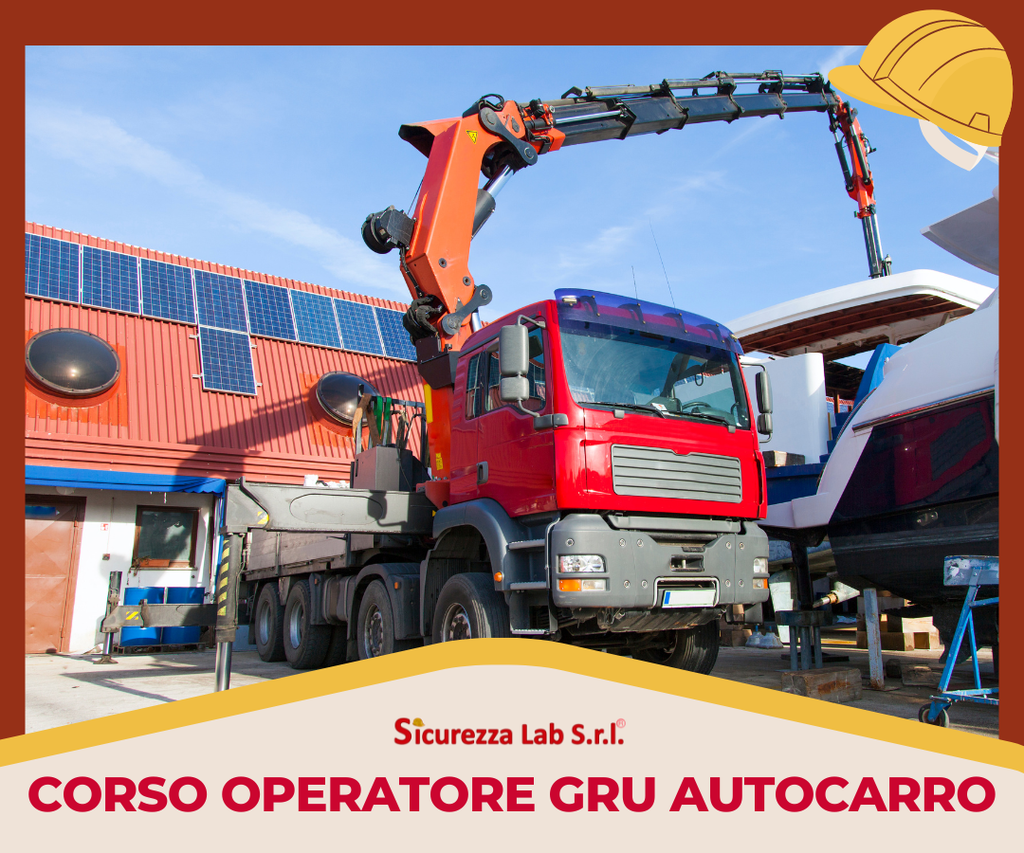 CORSO DI FORMAZIONE OP. GRU (PER AUTOCARRO) ALL. IV. TUTTI I TIPI DI GRU 12 ORE AULA